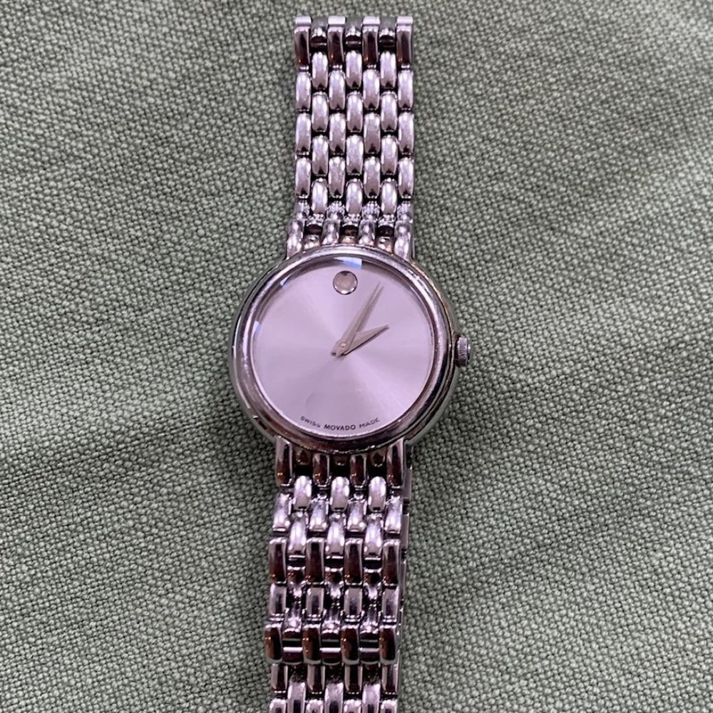 Ladies Movado 84A11835 Stainless Steel Silver Museum Dial Sapphire Crystal Watch